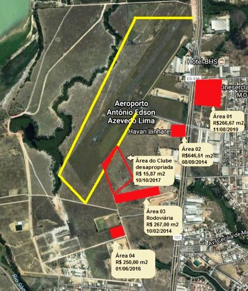 Desapropriação para ampliar aeroporto vai virar caso de justiça em Linhares