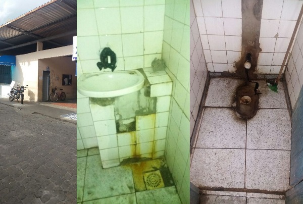 Sujo, feio e risco de doença: Comerciante define banheiro do Mercado Municipal de Linhares
