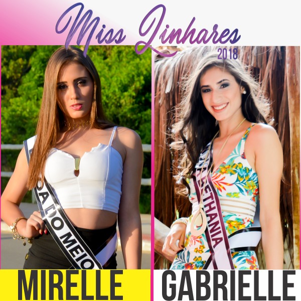 Miss Linhares 2018: E hoje, Gabrielle e Mirelle. Simplesmente lindas