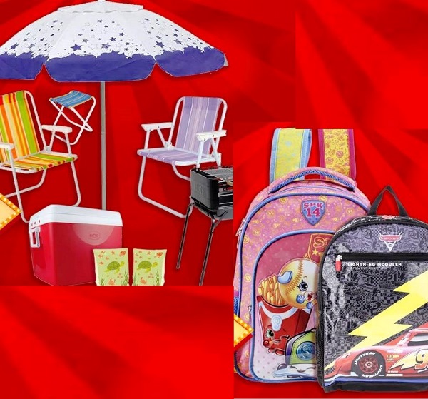 Só hoje! Mochilas e linha praia com 50% de desconto em Linhares
