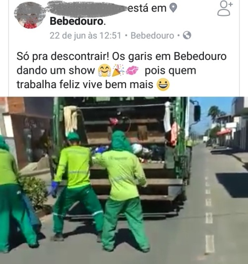 Arrasaram! Veja vídeo: Garis dançam enquanto atendem comunidade de Bebedouro