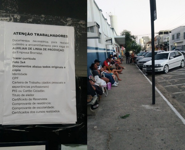 Fila no domingo: Anúncio de 100 vagas de emprego em indústria de Linhares causa fila no Sine