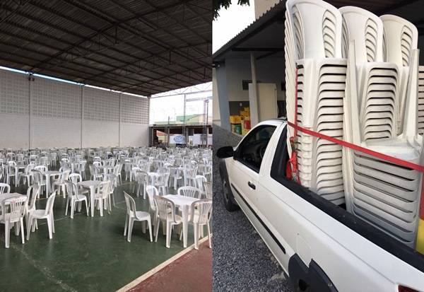 Quer locar mesas e cadeiras baratinho, baratinho em Linhares?