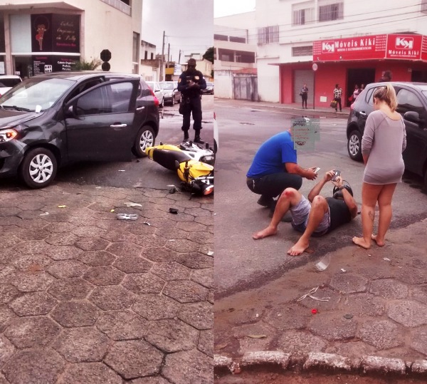 Motociclista sai ferido de acidente no Araçá
