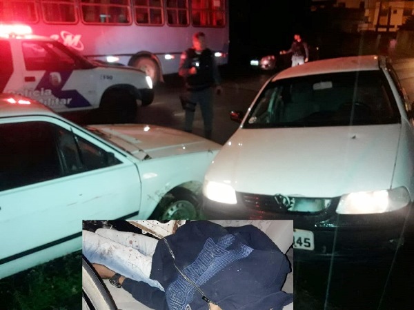 Detalhes da violência em Linhares: Condutor de Gol sai desesperado para escapar da morte