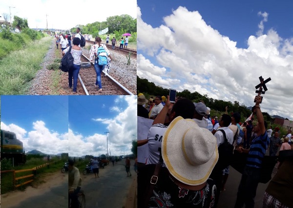 Acabamos de parar um trem da Vale, grita manifestante durante protesto