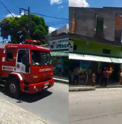 Na garagem: Carro pega fogo no Interlagos