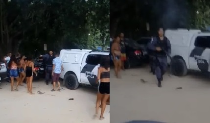 Solzão da Lagoa: Mulheres 'peitam' Força Tática em Linhares