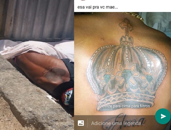 É para você, mãe: Tatuagem de morto no Movelar circula pelas redes sociais