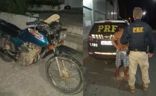Moto sem placa e roubada é recuperada pela PRF em Linhares