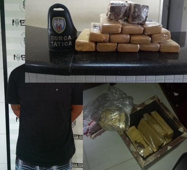 Força Tática apreende mais de 13kg de maconha e detém Renato no Interlagos