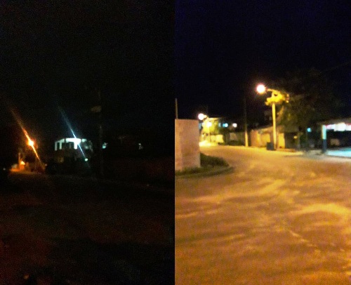 Leitor antes e depois (da reclamação): Olha que beleza, a minha rua