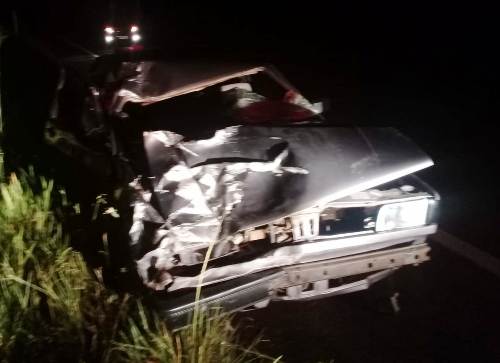 Três feridos em acidente na Estrada do Pontal: Carro bateu em uma vaca que atravessa as pistas