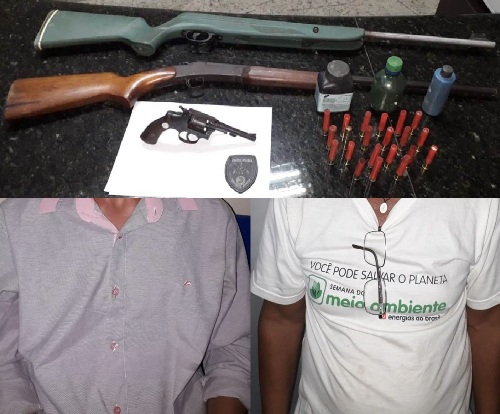 Bebedouro: Armas apreendidas e dois conduzidos para a delegacia