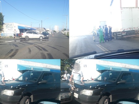 Acidentes simultâneos em mesma avenida no início da manhã, no Movelar