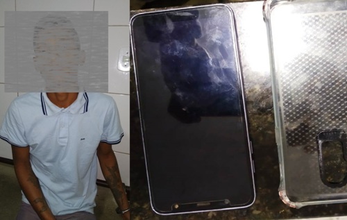 Achei no bar e ia trocar por droga, diz detido com celular no bairro Aviso