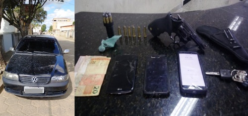Bebedouro: Ocupantes de Gol são detidos após denúncia. Arma municiada é apreendida