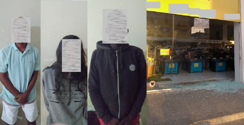 Produtos furtados em loja no Centro de Linhares são trocados por droga: Três conduzidos