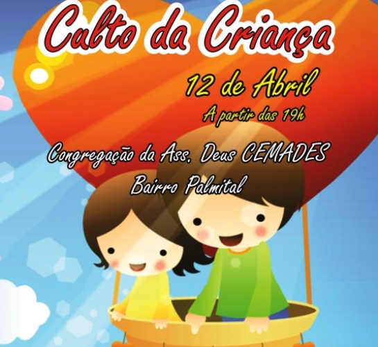 Culto das crianças: congregação espera dezenas de pequenos no bairro Palmital