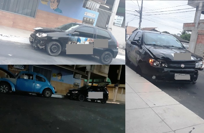 São José: Carro que se envolveu em acidente é estacionado e depois rebocado de maneira curiosa
