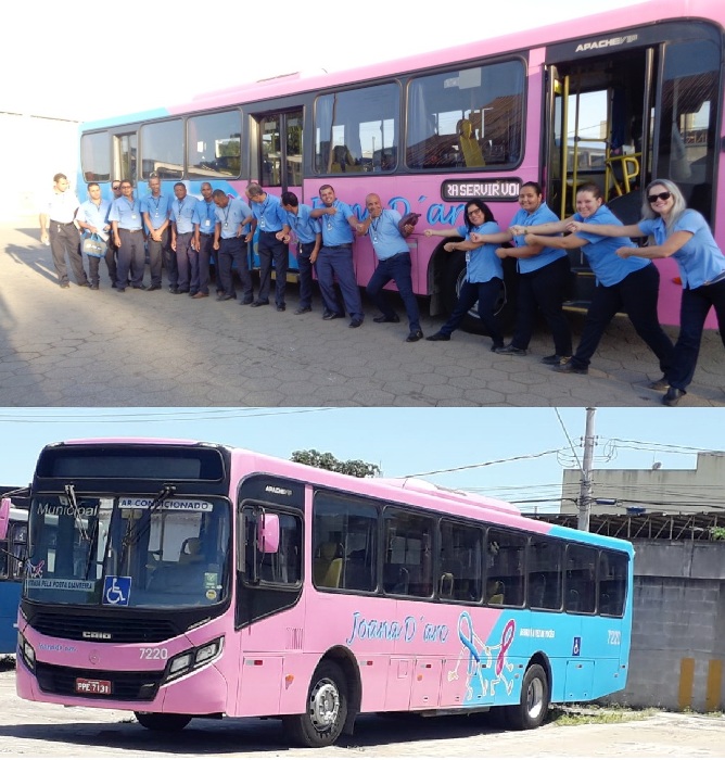 Olha o ônibus diferentão! Coletivo chama a atenção nas ruas de Linhares