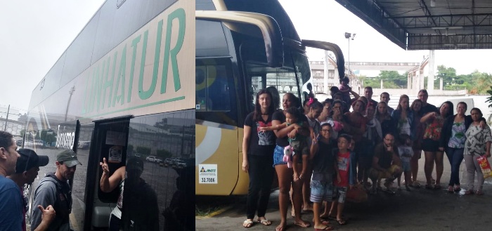 Ônibus de excursão quebra e deixa passageiros na mão. Leitores pedem ajuda ao Eu Vi em Linhares