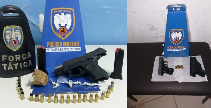 Força Tática apreende armas de fogo, drogas e munições