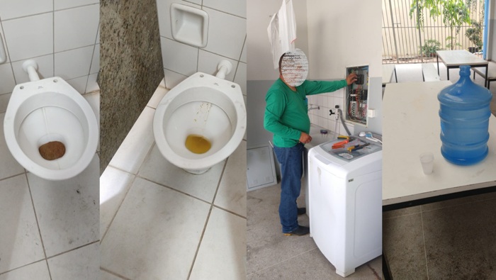 Falta de água complica situação em escola de Linhares