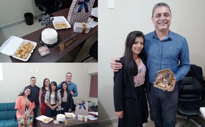 Leitoras surpreendem delegado com visita de boas-vindas