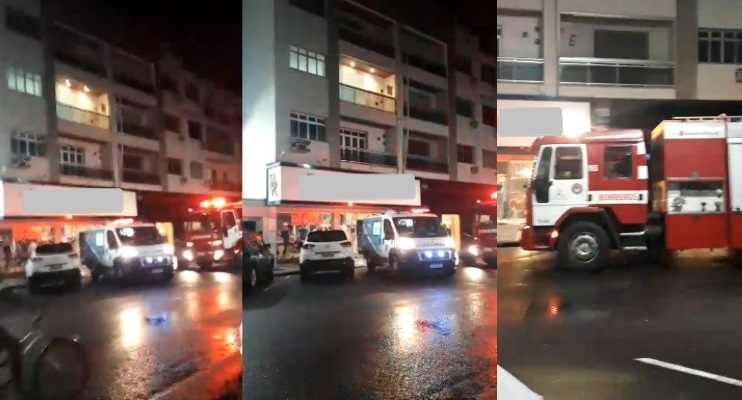 Corpo de Bombeiros e Central de Ambulância atendem ocorrência no Centro de Linhares