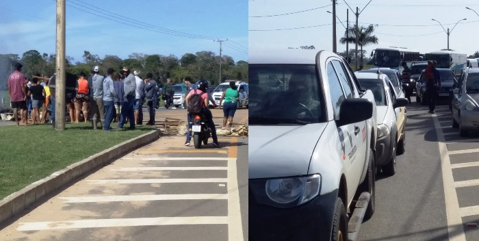 Moradores fecham Estrada do Pontal na manhã dessa quarta