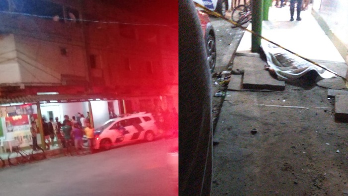 Homem é morto a golpes de faca na calçada bar, no Canivete 