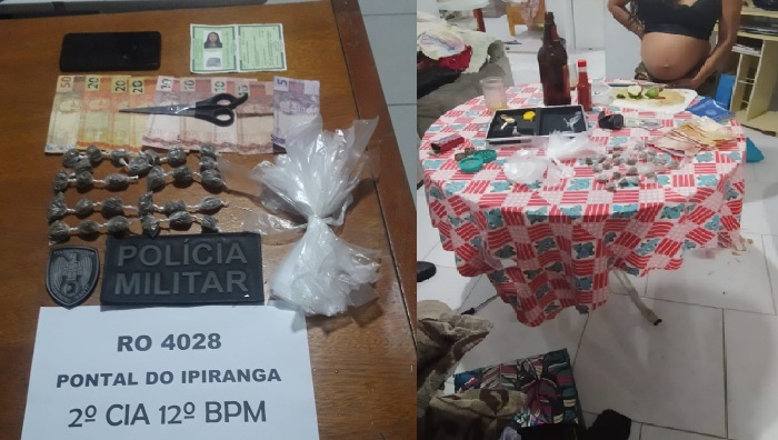 Gestante e marido denunciados: Ela é conduzida para a DRL pela equipe do Sombra