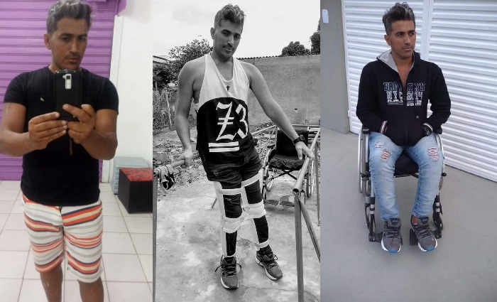 Vítima de acidente de moto pede ajuda para voltar a andar. Preciso trabalhar de novo, diz ele