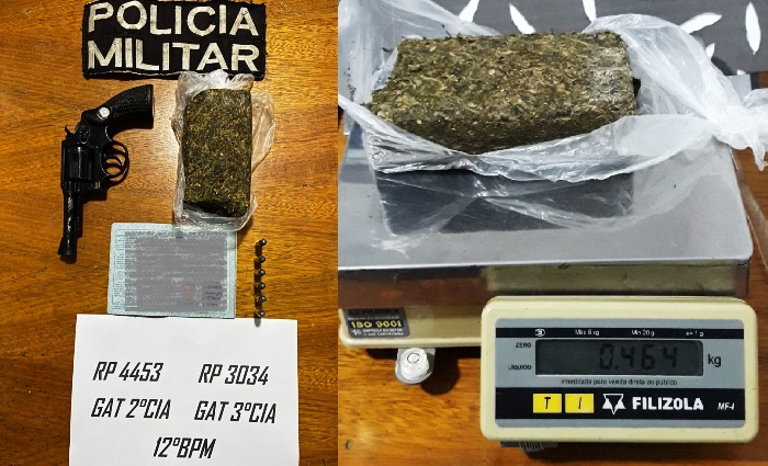 Equipe do Sombra e GAT levam traficante do Canivete para a delegacia e apreendem droga arma
