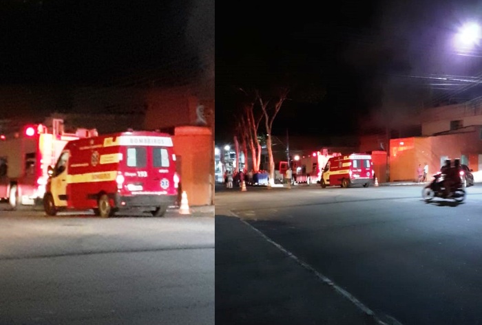 Casa pega fogo no Araçá. Bombeiros atendem ocorrência com duas viaturas