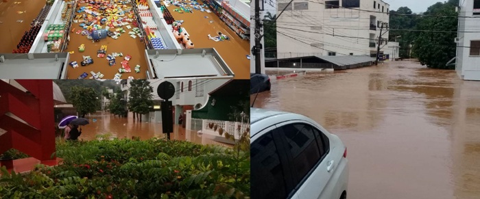 Linharenses compartilham vídeos e fotos da cidade de Castelo após chuva da noite