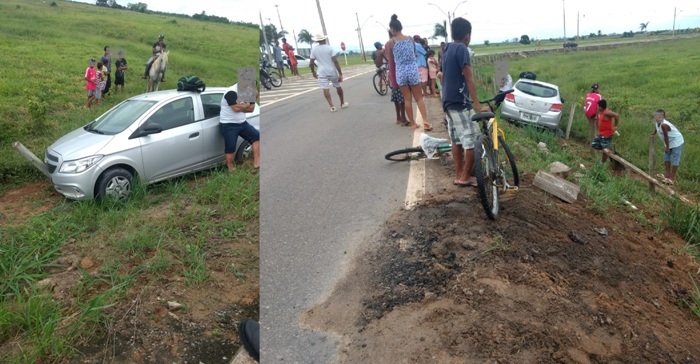 Acidente com Onix a serviço da Prefeitura de Linhares chama a atenção na Estrada do Pontal