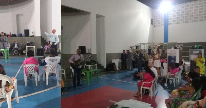 Famílias abrigadas em quadra esportiva vivem momento diferente em Linhares