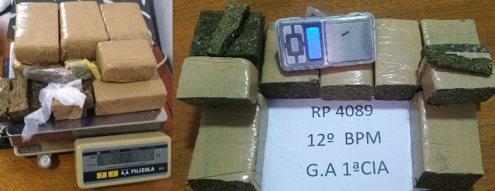 Equipe da Barca Opressora encontra mais de 2kg de maconha no lixo, no Linhares V