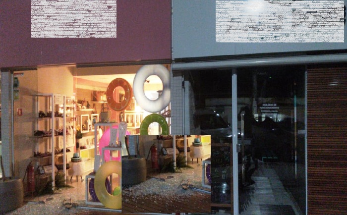 Outra: Larápios estilhaçam vidraça de loja no Centro de Linhares