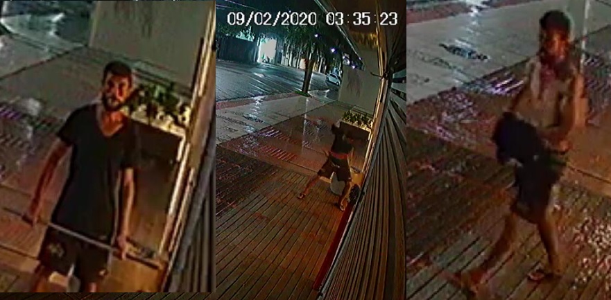 Vídeo: Veja momento em que ladrão sai de loja arrombada no Centro de Linhares