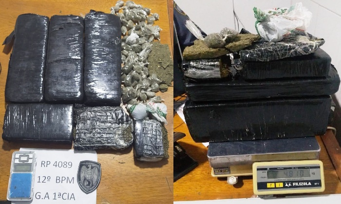 Terror do tráfico: Barca Opressora apreende quase 5kg de maconha em Linhares