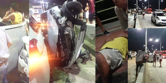 Dentro do carro: Motorista ferido acende cigarro após acidente em Linhares