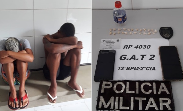 Jovem e adolescente no flagra com droga em Linhares