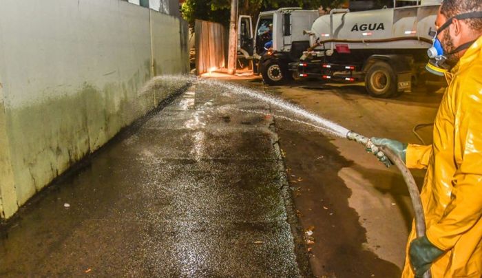Coronavírus: Espaços públicos passam a ser desinfetados em Linhares