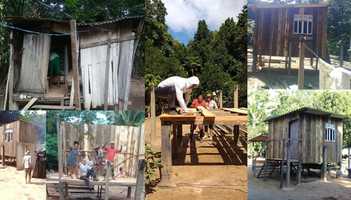 Voluntários concluem casa de idoso que estava prestes a cair em Linhares