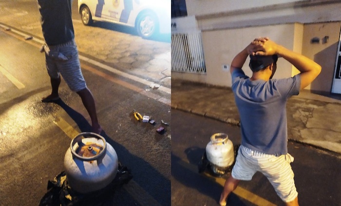 Araçá: GCM flagra homem carregando botija de gás furtada