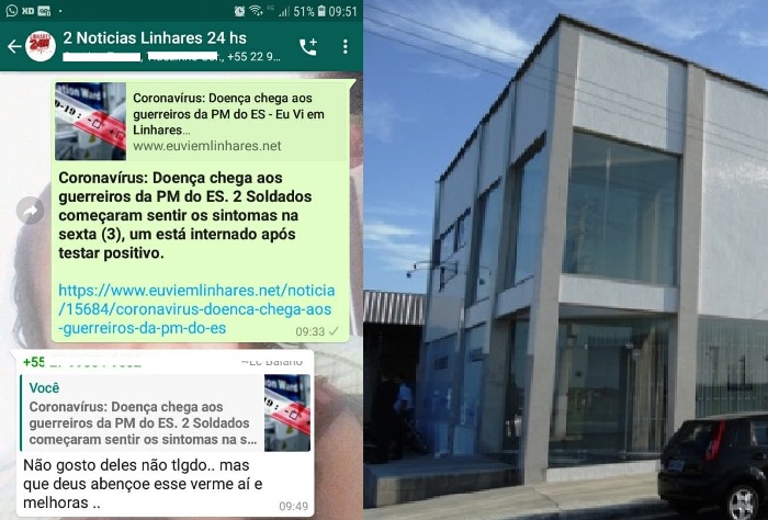 Delegado determina apuração sobre ofensa a PM que contraiu coronavírus no ES