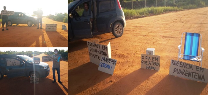Coronavírus: Placas e instruções chamam a a tenção da Estrada de Regência
